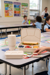 Love Tata 4-piece silicone lunchbox set.